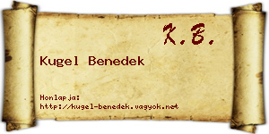 Kugel Benedek névjegykártya